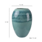 Decorative Ceramic Rugby Ball Shaped Vase With Tapered Bottom Blue