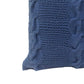 18 X 18 Inch Decorative Cable Knit Hand Woven Cotton Pillow Blue