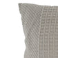 22 X 22 Inch Decorative Polyester Pillow With Knitted Detail Gray