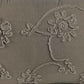 25 X 15.5 Inch Decorative Cotton Pillow With Floral Embroidery Gray
