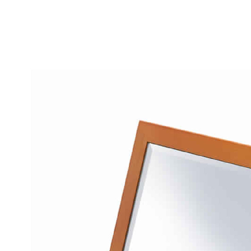 Wooden Rectangular Tilted Bevelled Mirror Brown And Silver-zoom-