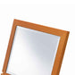 Wooden Rectangular Tilted Bevelled Mirror Brown And Silver