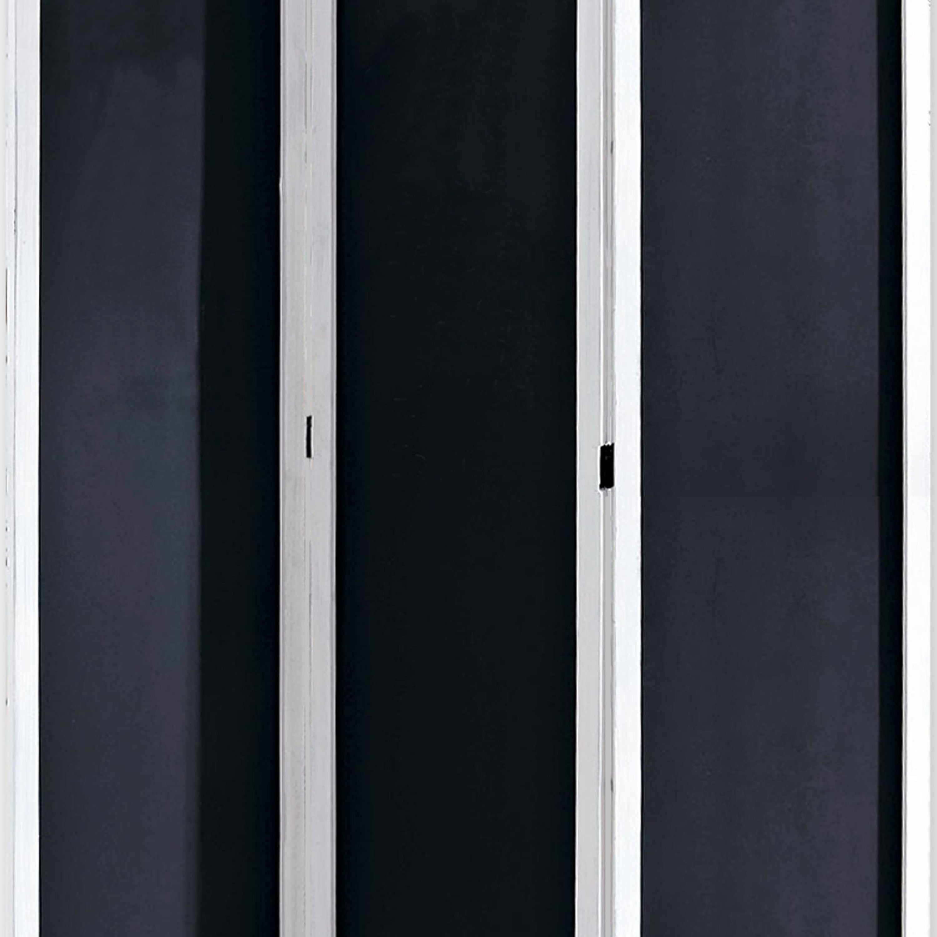 Chalkboard and Wooden 3 Panel Room Divider, Black and White-zoom-3