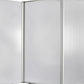 Accordion Style Plastic Inserts 3 Panel Room Divider with Casters, Gray