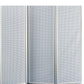 Accordion Style Metal 3 Panel Room Divider with Perforated Details, White