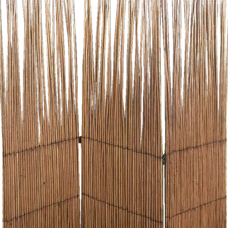 69 Inch 3 Panel Room Divider, Wood Willow Branch, Brown-zoom-