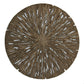 Round Shape Rotten Wood Sandstone Wall Decor With Cut Out Large Oak Brown