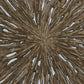 Round Shape Rotten Wood Sandstone Wall Decor With Cut Out Large Oak Brown