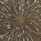 Round Shape Rotten Wood Sandstone Wall Decor With Cut Out Large Oak Brown