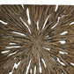 Square Rotten Wood Sandstone Wall Decor With Cut Outs Small Oak Brown