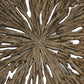 Square Rotten Wood Sandstone Wall Decor With Cut Outs Small Oak Brown