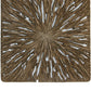 Square Rotten Wood Sandstone Wall Decor With Cut Out Medium Oak Brown