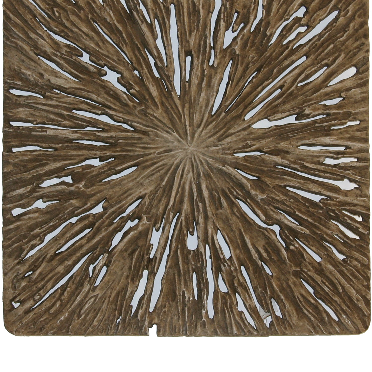 Square Rotten Wood Sandstone Wall Decor With Cut Out Medium Oak Brown-zoom-4