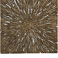 Square Rotten Wood Sandstone Wall Decor With Cut Out Large Oak Brown