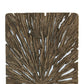 Rectangle Rotten Wood Sandstone Wall Decor With Cut Out Small Oak Brown