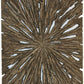Rectangle Rotten Wood Sandstone Wall Decor With Cut Out Small Oak Brown