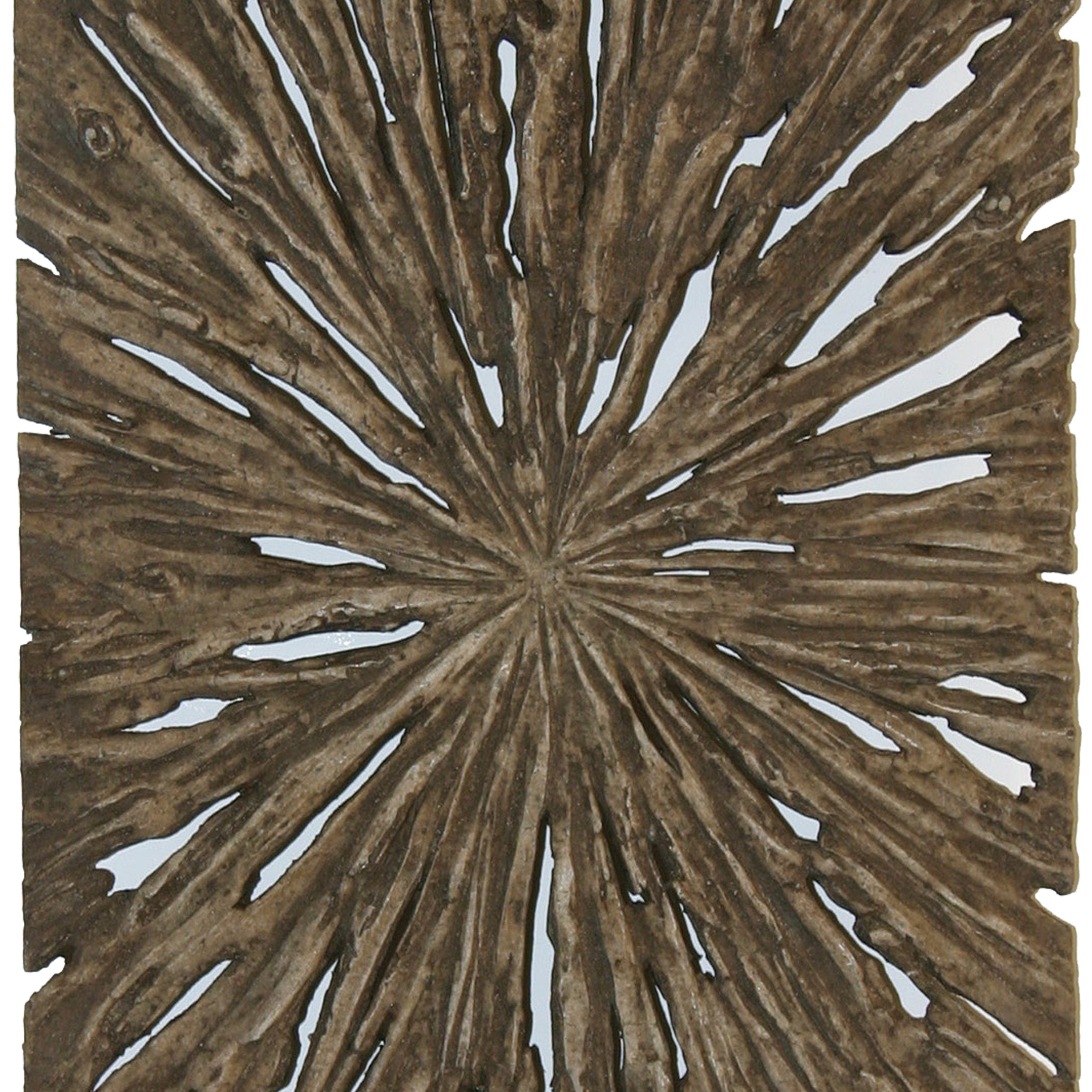 Rectangle Rotten Wood Sandstone Wall Decor With Cut Out Small Oak Brown-zoom-3