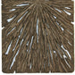 Rectangle Rotten Wood Sandstone Wall Decor With Cut Out Small Oak Brown