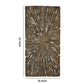 Rectangle Rotten Wood Sandstone Wall Decor With Cut Out Medium Oak Brown