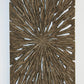 Rectangle Rotten Wood Sandstone Wall Decor With Cut Out Large Oak Brown