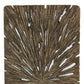 Rectangle Rotten Wood Sandstone Wall Decor With Cut Out Large Oak Brown