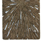 Rectangle Rotten Wood Sandstone Wall Decor With Cut Out Large Oak Brown