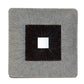 Square Shaped Wall Decor With Ribbed Details Small Brown And Gray