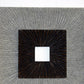 Square Shaped Wall Decor With Ribbed Details Small Brown And Gray