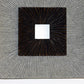 Square Shaped Wall Decor With Ribbed Details Small Brown And Gray