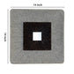 Square Shaped Wall Decor With Ribbed Details Small Brown And Gray