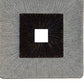 Square Shaped Wall Decor With Ribbed Details Medium Brown And Gray