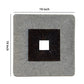 Square Shaped Wall Decor With Ribbed Details Medium Brown And Gray