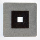 Square Shaped Wall Decor With Ribbed Details Large Brown And Gray