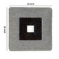 Square Shaped Wall Decor With Ribbed Details Large Brown And Gray