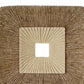 Square Sandstone Wall Decor With Ribbed Details Small Brown And Beige