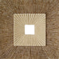 Square Sandstone Wall Decor With Ribbed Details Small Brown And Beige