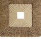 Square Sandstone Wall Decor With Ribbed Details Small Brown And Beige
