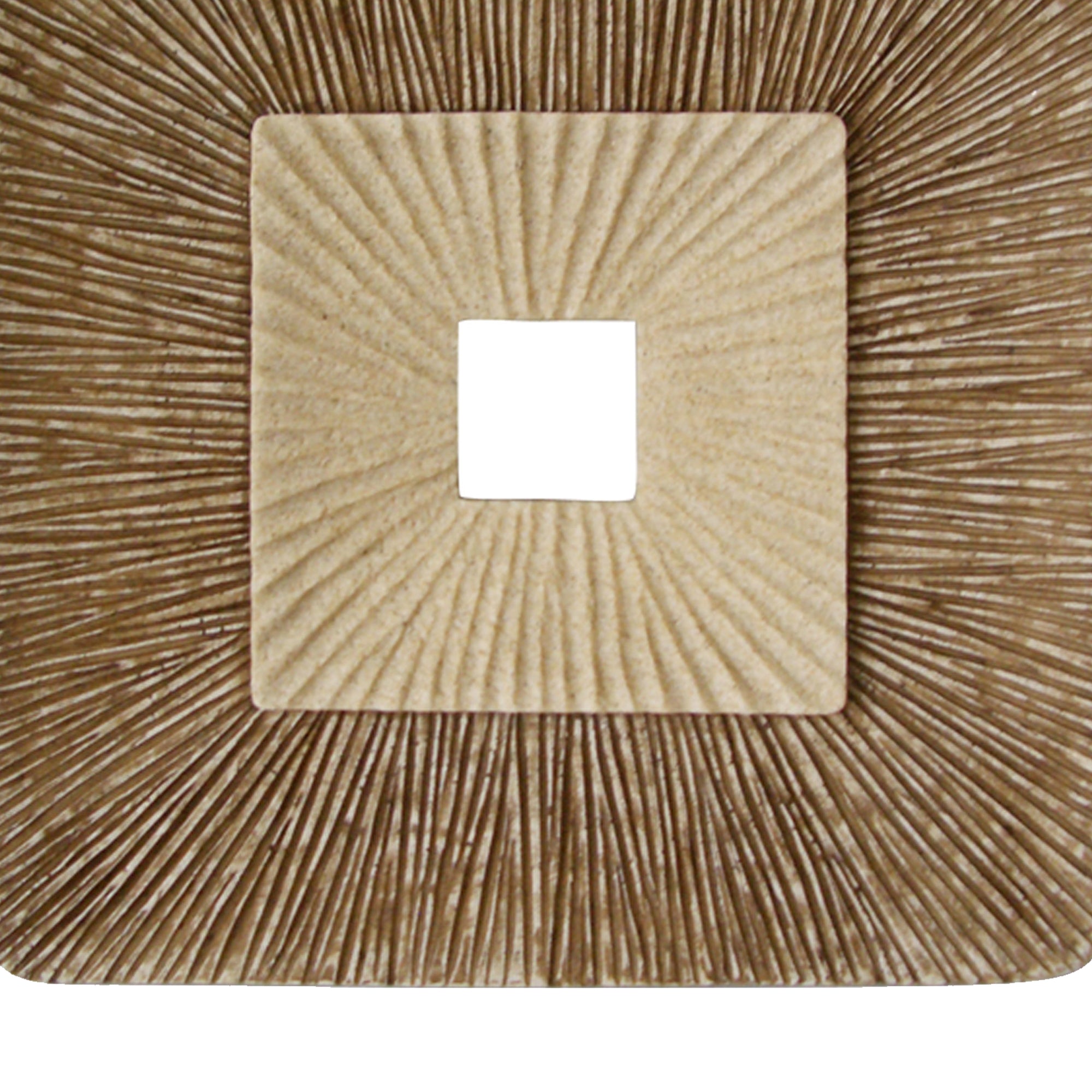 Square Sandstone Wall Decor With Ribbed Details Small Brown And Beige-zoom-4