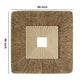 Square Sandstone Wall Decor With Ribbed Details Small Brown And Beige