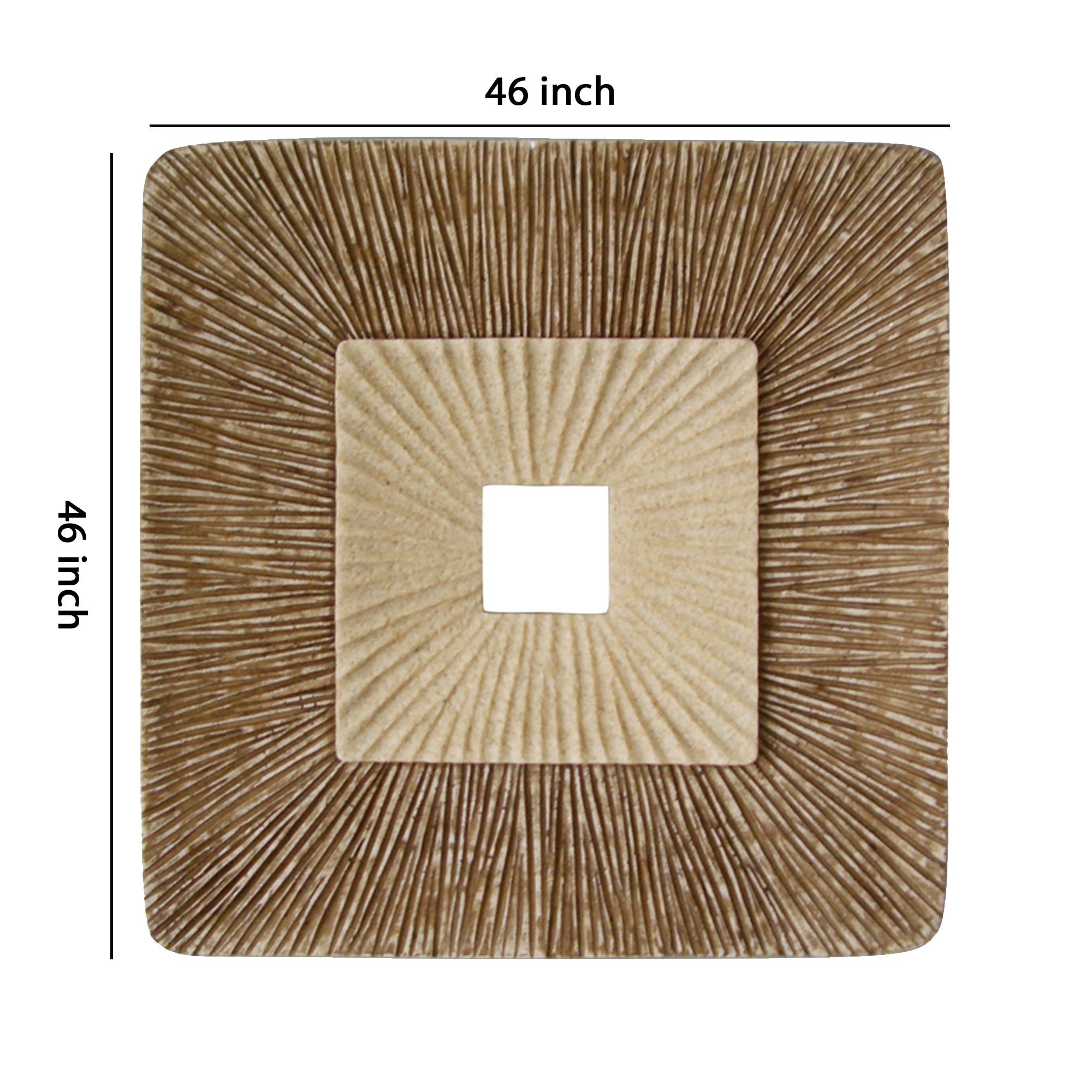 Square Sandstone Wall Decor With Ribbed Details Small Brown And Beige-zoom-5