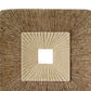 Square Sandstone Wall Decor With Ribbed Details Medium Brown And Beige