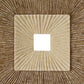 Square Sandstone Wall Decor With Ribbed Details Medium Brown And Beige