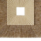 Square Sandstone Wall Decor With Ribbed Details Medium Brown And Beige