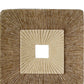 Square Sandstone Wall Decor With Ribbed Details Large Brown And Beige