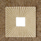 Square Sandstone Wall Decor With Ribbed Details Large Brown And Beige
