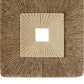 Square Sandstone Wall Decor With Ribbed Details Large Brown And Beige