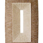 Rectangular Sandstone Wall Decor With Ribbed Details Large Brown And Beige