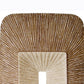 Rectangular Sandstone Wall Decor With Ribbed Details Large Brown And Beige