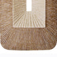 Rectangular Sandstone Wall Decor With Ribbed Details Large Brown And Beige