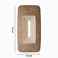 Rectangular Sandstone Wall Decor With Ribbed Details Large Brown And Beige